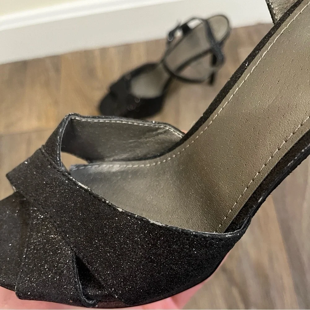 Guess Stunning Glittery Black 6” Heels
